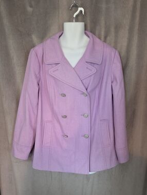 Old Navy Lilac XXL Double-Breasted Pea Coat